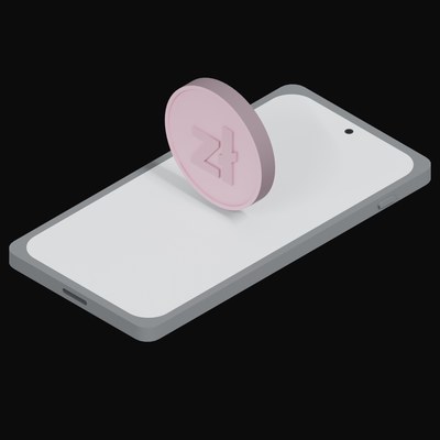 Phone Polish Zloty Floating - 3D icon from Crypto and World Currency Phone Float