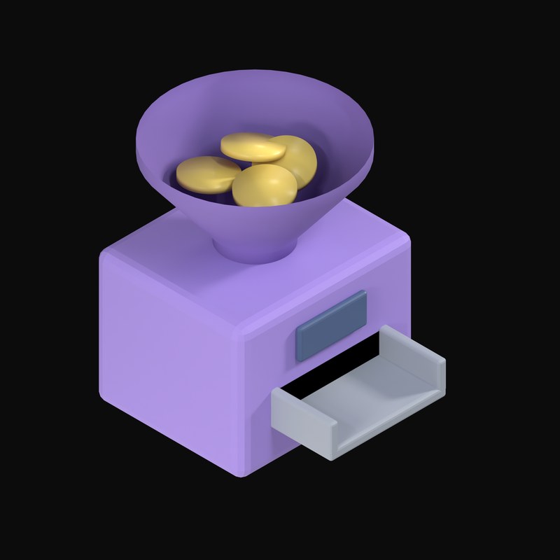 Coin Sorting Machine - 3D icon from Payment and Commerce Hardware 3D Icons