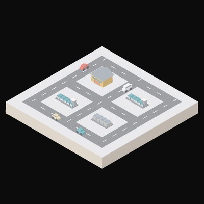 Battery Storage Bank Animated Icon - animated icon from Isometric AI Infrastructure Scene Motion Icons