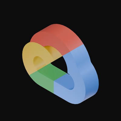 Google Cloud 3D Logo - 3D icon from AI Compute and Data Center Logos