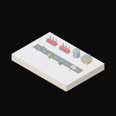 Backup Power Gensets - illustration from Isometric AI Infrastructure Scene Icons