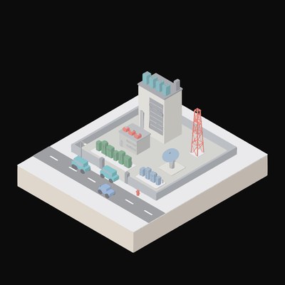 Fibre Exchange - illustration from Isometric AI Infrastructure Scene Icons