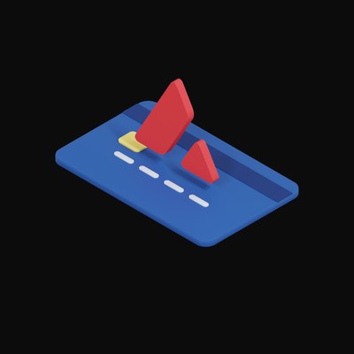 Avalanche Floating Over a Credit Card - 3D icon from Crypto & Currency Credit Card Float