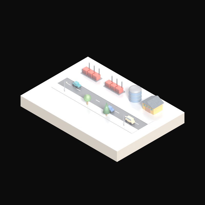 Backup Power Gensets - 3D icon from Isometric AI Infrastructure Scenes