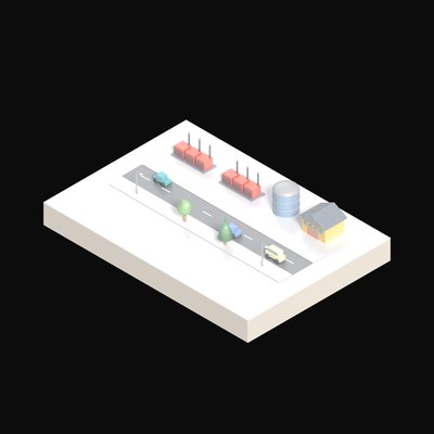 Backup Power Gensets - 3D icon from Isometric AI Infrastructure Scenes