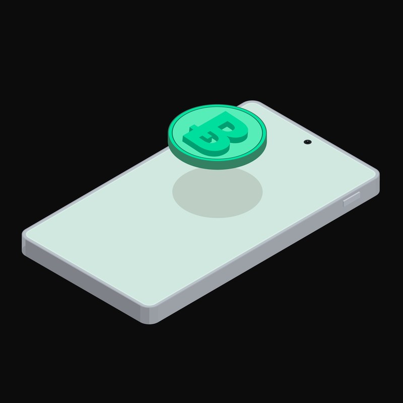Phone Bitcoin Cash Floating Back - illustration from Crypto and World Currency Phone Float
