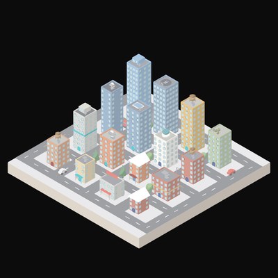 Metropolis Avenue - illustration from Isometric City Scene Illustrations