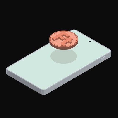 Phone Hungarian Forint Floating Back - animated icon from Crypto and World Currency Phone Float