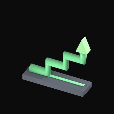 Rising Trend Arrow - 3D icon from Data and Analytics 3D Icons