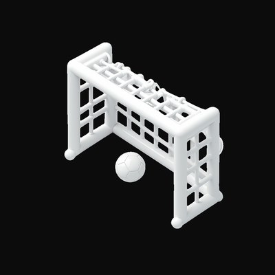 Football Goal with Net - 3D icon from World Cup Football Season