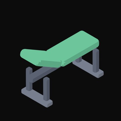 Adjustable Incline Weight Bench Animated Icon - animated icon from Fitness and Gym Equipment Animated Icons