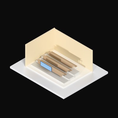 Lecture Hall Tiered Seating - 3D icon from Interior Scenes