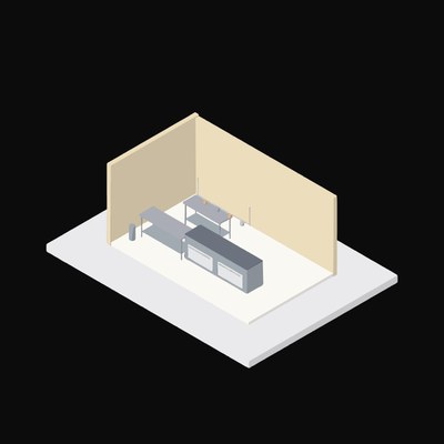Restaurant Kitchen Line - illustration from Interior Scene Icons