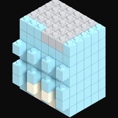 Toy Brick Brick Loft Building - 3D icon from Toy Brick City