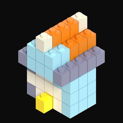 Toy Brick Ink-Dark Cottage - 3D icon from Toy Brick City