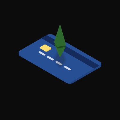 Ethereum Classic Floating Over a Credit Card - animated icon from Crypto & Currency Credit Card Float