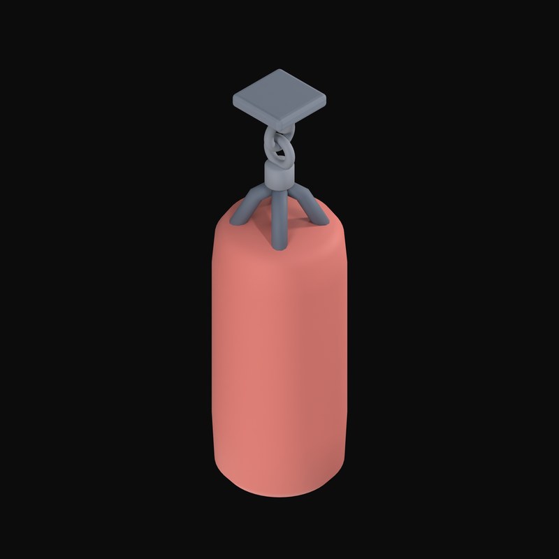 Hanging Heavy Punching Bag - 3D icon from Fitness and Gym Equipment 3D Icons