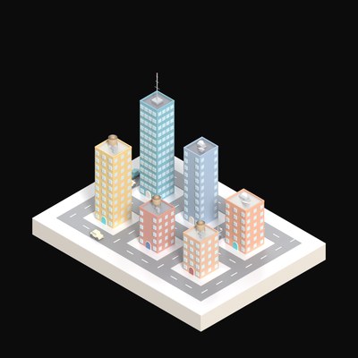 Telecom Utility Yard - 3D icon from City Scenes