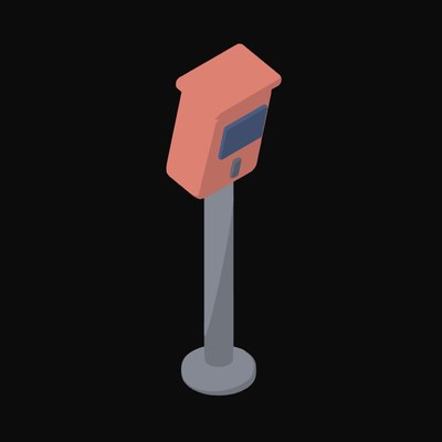 Street Parking Meter Animated Icon - animated icon from Payment and Commerce Hardware Animated Icons