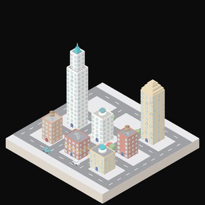 Art Deco Landmark - illustration from Isometric City Scene Illustrations