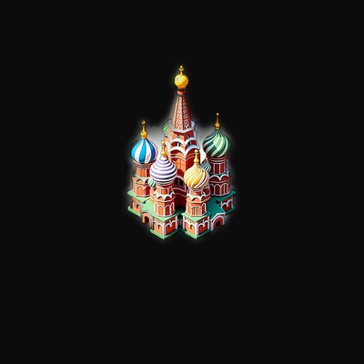 Clay Saint Basil's Cathedral 3 - 3D icon from Historic Buildings 3D Clay Icons