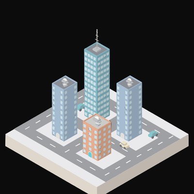 Broadcast Hill - illustration from Isometric City Scene Illustrations