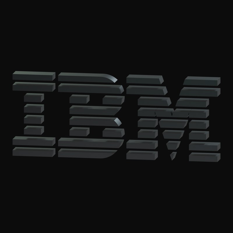 IBM 3D Logo - 3D icon from AI Compute Wordmark Logos