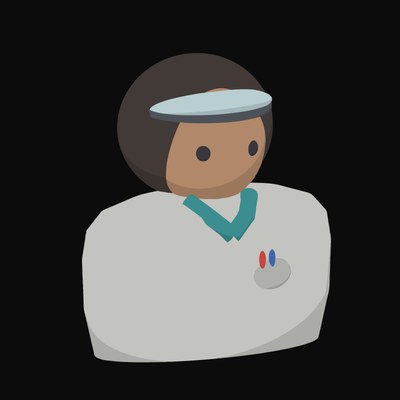 Scientist in a Grey Lab Coat with Goggles Pushed Up - illustration from People and Profession Avatar Icons