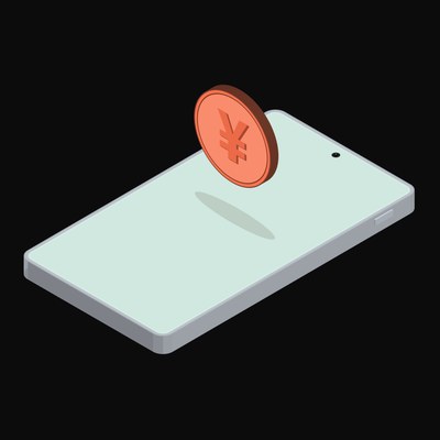 Phone Chinese Yuan Floating - animated icon from Crypto and World Currency Phone Float