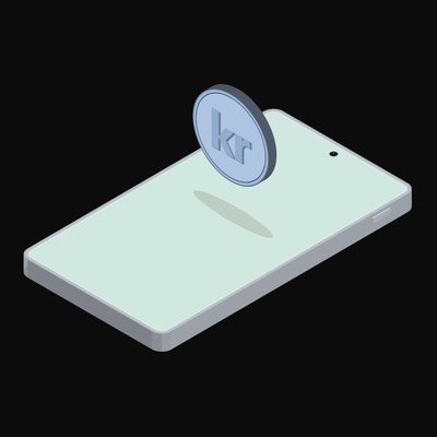 Phone Swedish Krona Floating - animated icon from Crypto and World Currency Phone Float