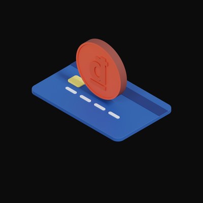 Vietnamese Dong Floating Over a Credit Card - 3D icon from Crypto & Currency Credit Card Float