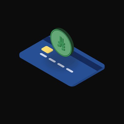 Saudi Riyal Floating Over a Credit Card - animated icon from Crypto & Currency Credit Card Float