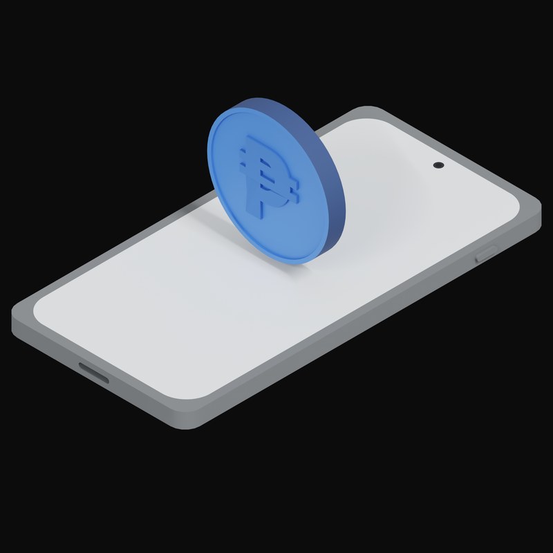 Phone Philippine Peso Floating - 3D icon from Crypto and World Currency Phone Float