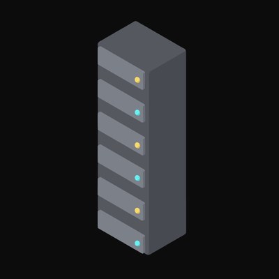 Server Rack Animated Icon - animated icon from Data and Analytics Motion Icons