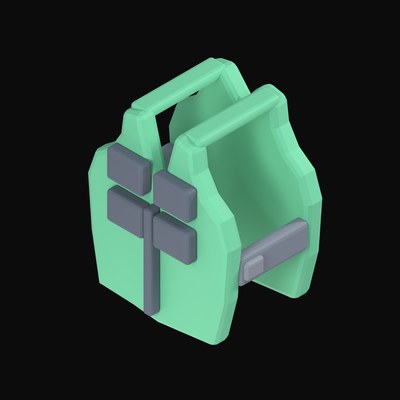 Weighted Training Vest - 3D icon from Fitness and Gym Equipment 3D Icons