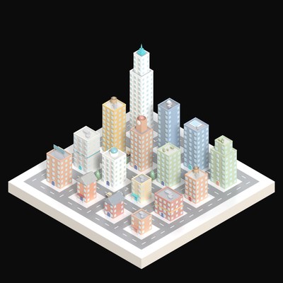 Metropolis Avenue - 3D icon from City Scenes