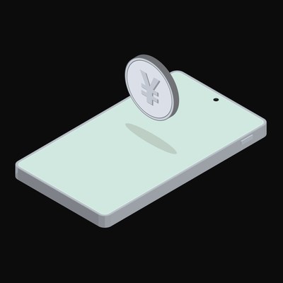 Phone Japanese Yen Floating - animated icon from Crypto and World Currency Phone Float