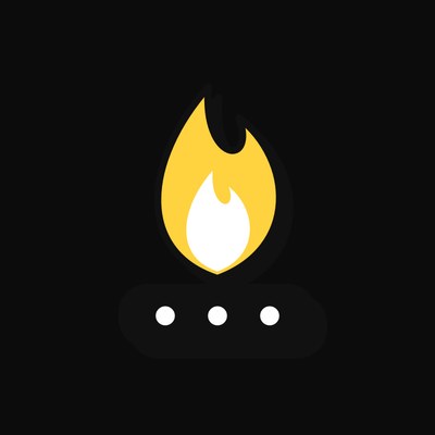 Streak Flame Burning - illustration from Creator And Social Engagement Icons
