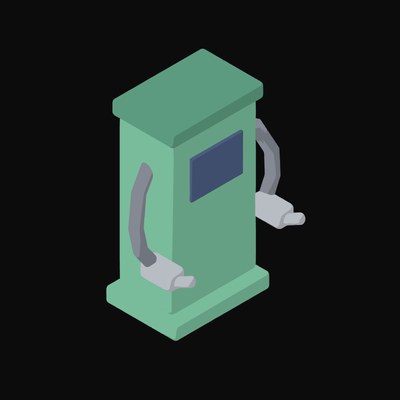 Fuel Pump with Twin Hoses Animated Icon - animated icon from Payment and Commerce Hardware Animated Icons
