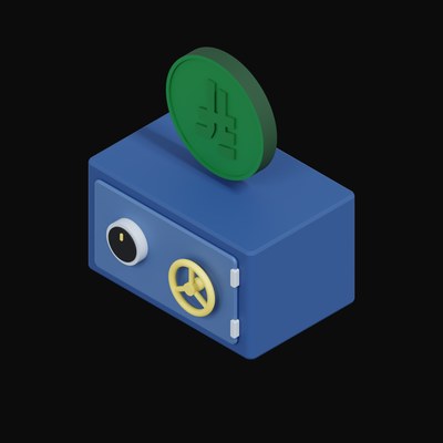 Saudi Riyal Floating Over a Safe - 3D icon from Crypto & Currency Safe Float