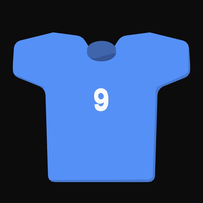 Royal Blue Football Jersey - illustration from World Cup Football Illustrations