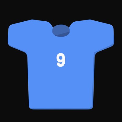 Royal Blue Football Jersey - illustration from World Cup Football Illustrations