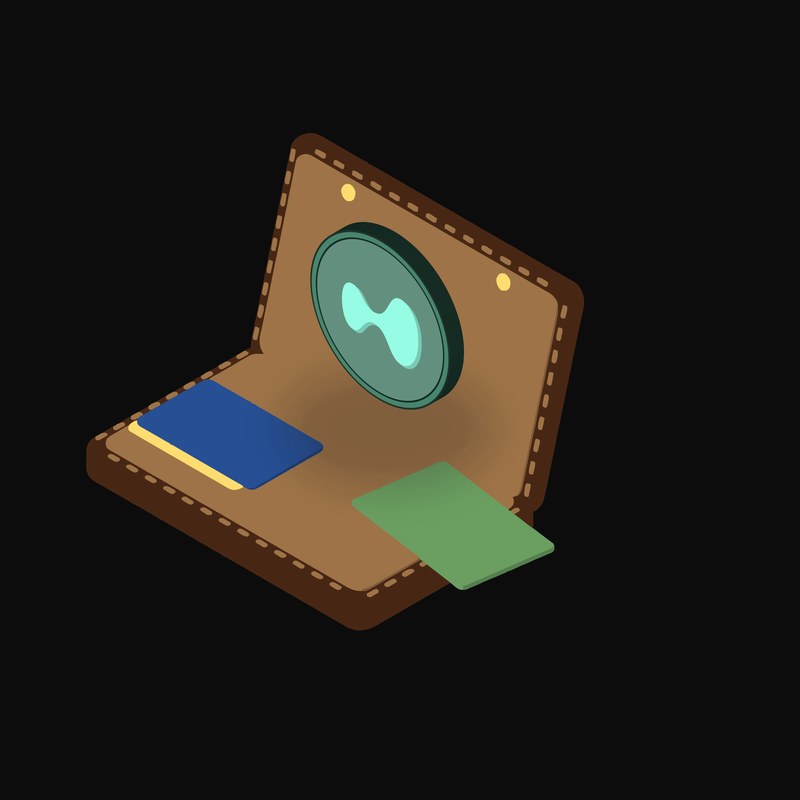 Hyperliquid Floating Over a Wallet - animated icon from Crypto & Currency Wallet Float