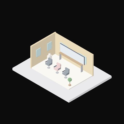 Hair Salon Styling Row - illustration from Interior Scene Icons