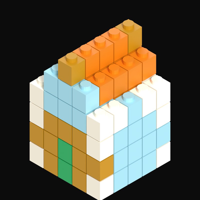 Toy Brick Storybook Hut - 3D icon from Toy Brick City