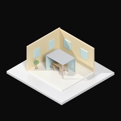 Startup War Room - 3D icon from Interior Scenes
