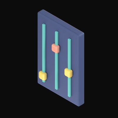 Filter Slider Panel - 3D icon from Data and Analytics 3D Icons