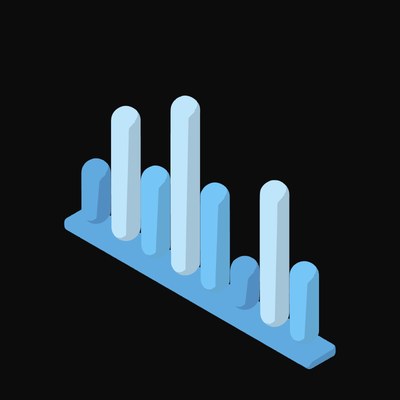 Blue AI Voice Waveform Icon - illustration from AI Interface Symbol Icons
