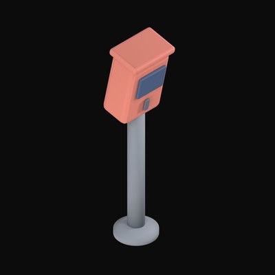 Street Parking Meter - 3D icon from Payment and Commerce Hardware 3D Icons