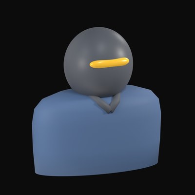 Welder in a Dark Mask with an Amber Window - 3D icon from People and Profession Avatars 3D Icons